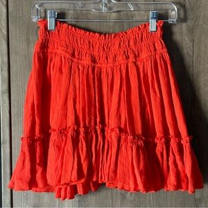Free People Ruffle Mini Skirt